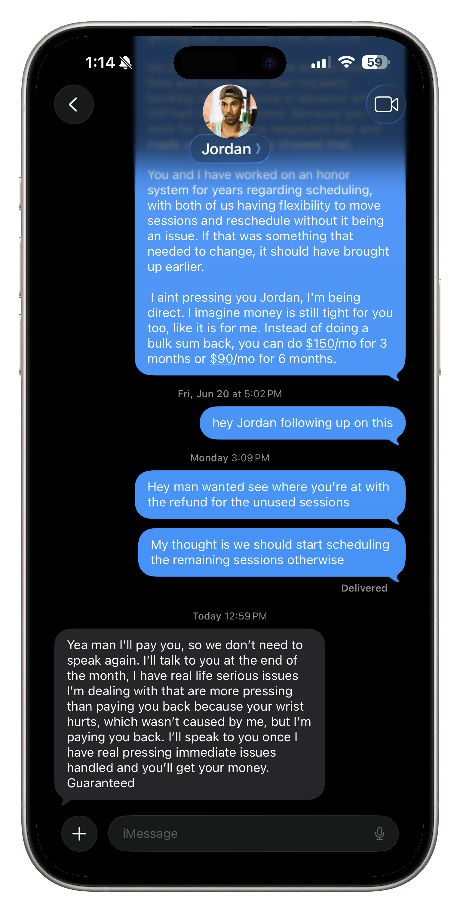 Boxing training screenshot